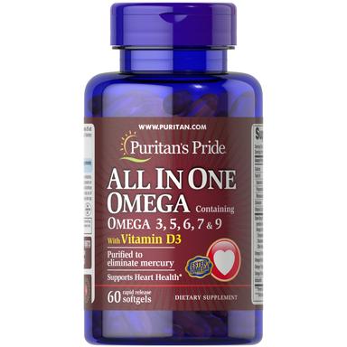 Puritan's Pride All In One Omega 35679 & D3 Softgel 60s