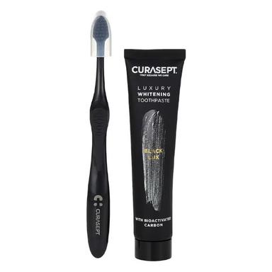 Curasept Black Luxury Whitening Toothpaste 75ml + Whitening Toothbrush