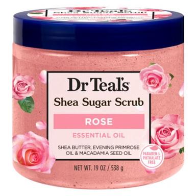 Dr Teal's Shea Sugar Rose Body Scrub 538g