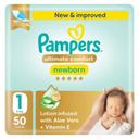 Pampers Ultimate Comfort Diapers Size 1 50s