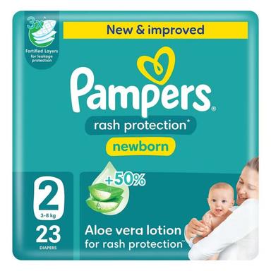 Pampers Rash Protection Diapers Size 2 23s 