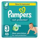 Pampers Rash Protection Diapers Size 3 46s