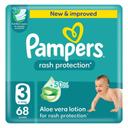 Pampers Rash Protection Diapers Size 3 68s