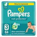 Pampers Rash Protection Diapers Size 3 84s