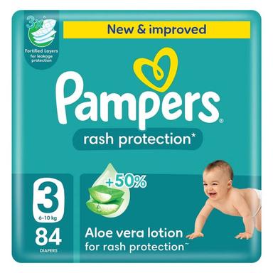 Pampers Rash Protection Diapers Size 3 84s