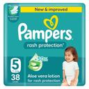Pampers Rash Protection Diapers Size 5 38s