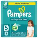 Pampers Rash Protection Diapers Size 5 52s