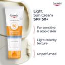 Eucerin Sun Sensitive Protect Facial Sunscreen, High UVA/UVB Protection, SPF 50+ 50ml
