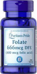 Puritan's Pride Folic Acid 400mcg Tablet 90s