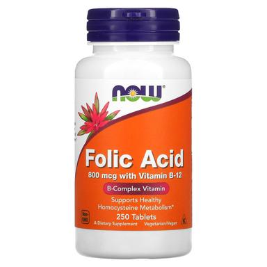 Now Folic Acid 800 mg Tablet 250s