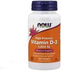 NOW VITAMIN D3 1000IU SOFTGEL 180'S