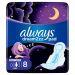 Always Dry and Comfort Night Sanitary Pads, Large, 8 count, 12592.01