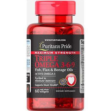 Puritan's Pride Triple Omega 3-6-9 Softgels 60s