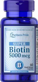 PURITAN'S PRIDE SUPER BIOTIN 5000MCG SOFTGELS 60S