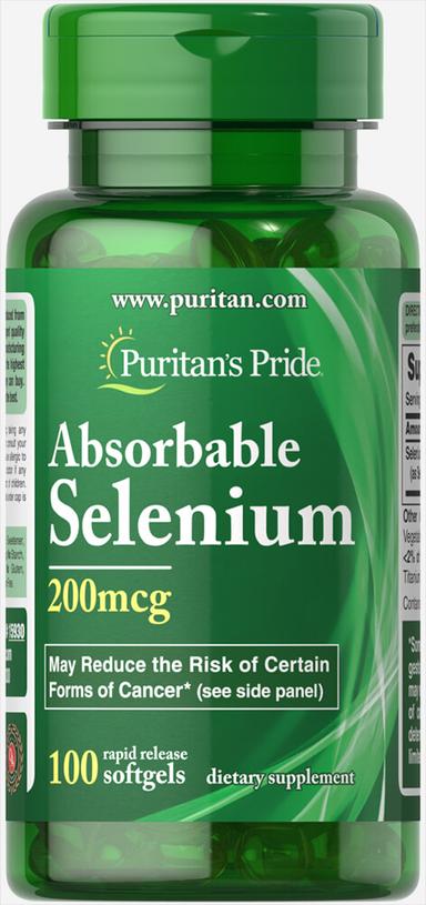 Puritan's Pride Absorbable Selenium 200mcg Softgel 100s