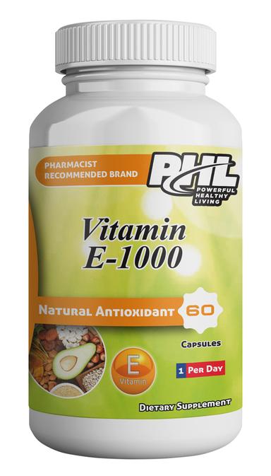Phl Vitamin E 1000iu Softgels 60s
