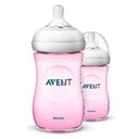 PHILIPS AVENT PA465 NAT 2.0 BOTTLE 260ML PINK 2S