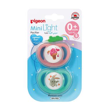 Pigeon Minilight Pacifier Twin 0 Month+ Small 2s