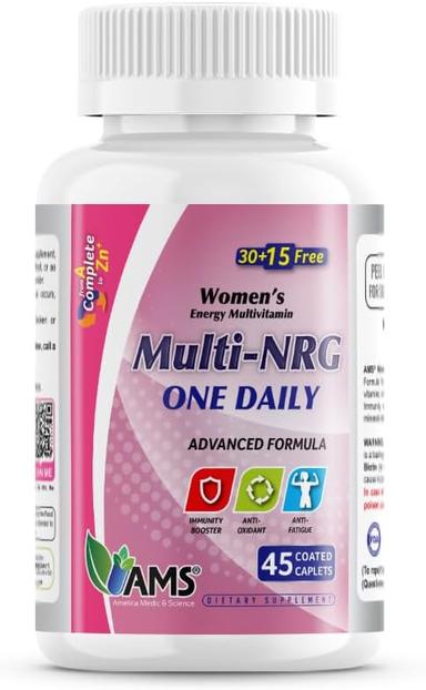 Ams Multi-nrg Women's Energy Multivitamin Supplement Tablets 45s