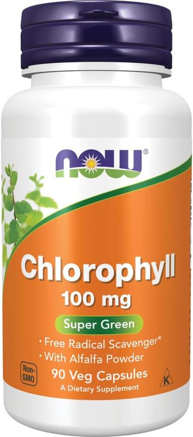 Now Chlorophyll 100mg Veg Capsule 90s