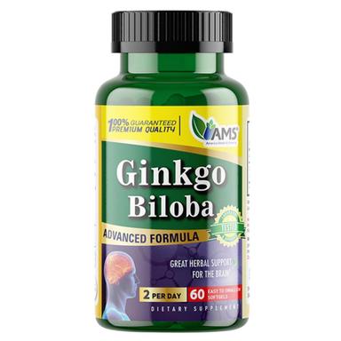 Ams Ginkgo Biloba 60mg Softgels 60s