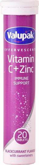Valupak Immune Support ( Vitamin C + Zinc ) Effervescent Tablet 20s