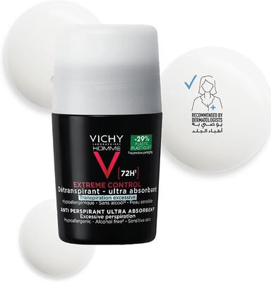 Vichy Homme 72 Hour Deodorant Anti Perspirant 50ml