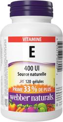 Webber Naturals Vitamin E 400IU Softgels 90s