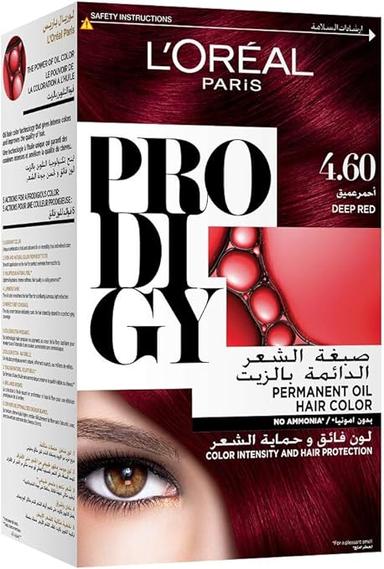 Loreal Paris Prodigy Permanent Oil Hair Color 4.6 Deep Red