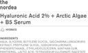 Bionnex The Nordea Hyaluronic Acid 2% + Arctic Algae + B5 Serum 30ml