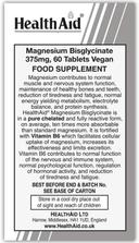 Health Aid Magnesium Bisglycinate With Vitamin B6 Tablet 60s