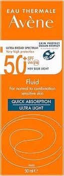 Avene SPF50+ Sunscreen Fluid For Normal To Combination Skin 50ml