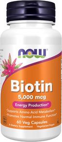 Now Biotin 5000mcg Capsule 60s