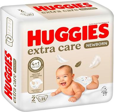 Huggies Extra Care Newborn Size 2 Diapers 21s