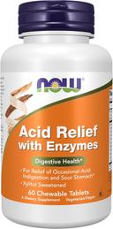 Now Acid Relief With Enzyme Chewable Tablet 60s