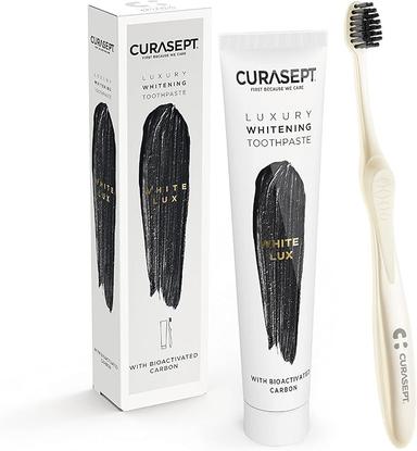 Curasept White Luxury Whitening Toothpaste 75ml + Whitening Toothbrush 