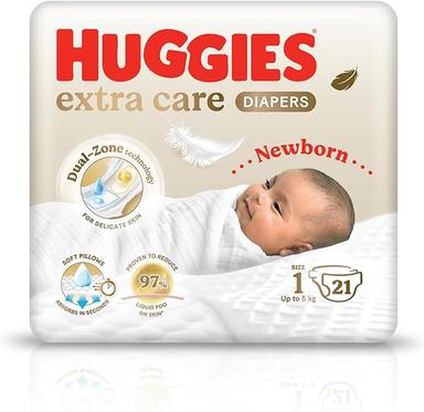 Huggies Extra Care Newborn Size 1 Diapers 21s