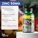 AMS Chelated Zinc Supplement 50 mg Tablets 60s