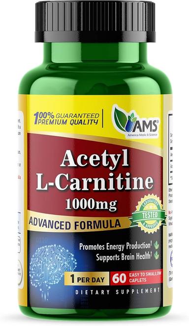 Ams Acetyl L-carnitine 1000mg Tablets 60s