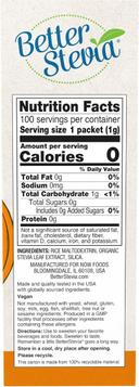 Now Better Stevia Original Packets 100s