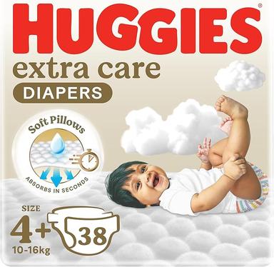 Huggies Extra Care Size 4+ Diapers 38s