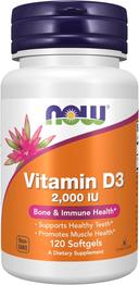 Now Vitamin D3 2000IU Softgels 120s