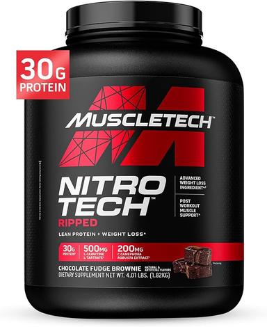 Muscletech Nitro Tech Ripped Chocolate Fudge Brownie 4lb