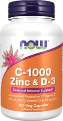 Now C-1000 Zinc & D3 Vegan Capsule 100s