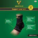 Vantelin Ankle Support Black Large