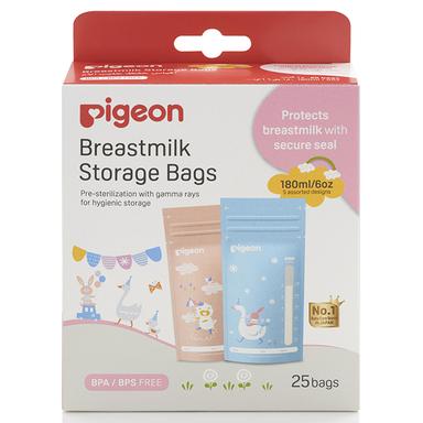 Pigeon 180ml Breastmilk Storage Assorted Bags 25 Pieces