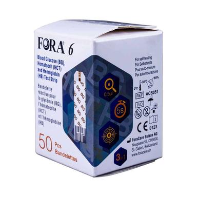 Fora 6 Hb.glucose.hct Test Strip 50s