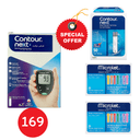 ASCENCIA CONTOUR NEXT GLUCOMETER + TEST STRIPS + MICROLET OFFER PACKAGE