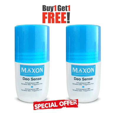Maxon Deo Sense Anti Perspirant Roll-on 60ml Buy 1 Get 1 Free