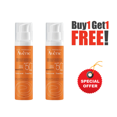 Avene Very High Protection Tinted Fluid Spf50+ Offer Package Buy 1 Get 1 Free